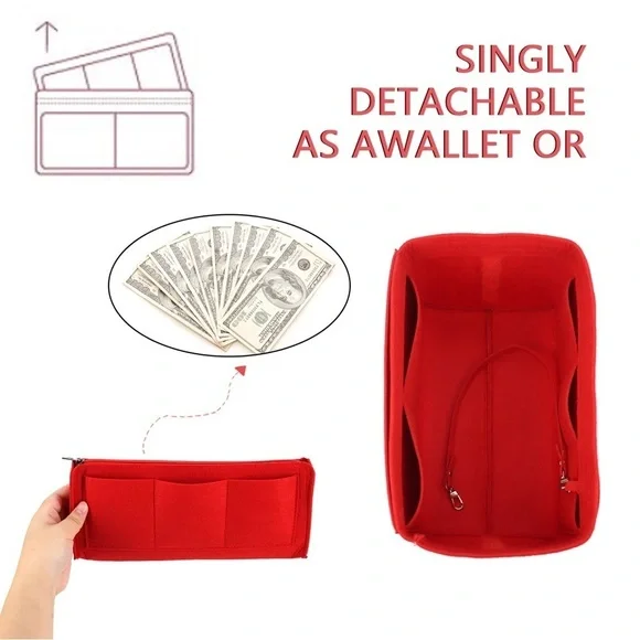 Organizer Bag with Zipper and Keychain - Picture 5 of 10